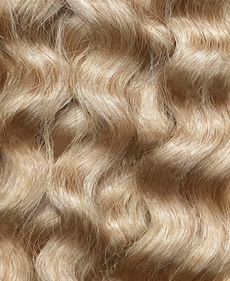 curly tape-in hair extensions #28 honey blonde.