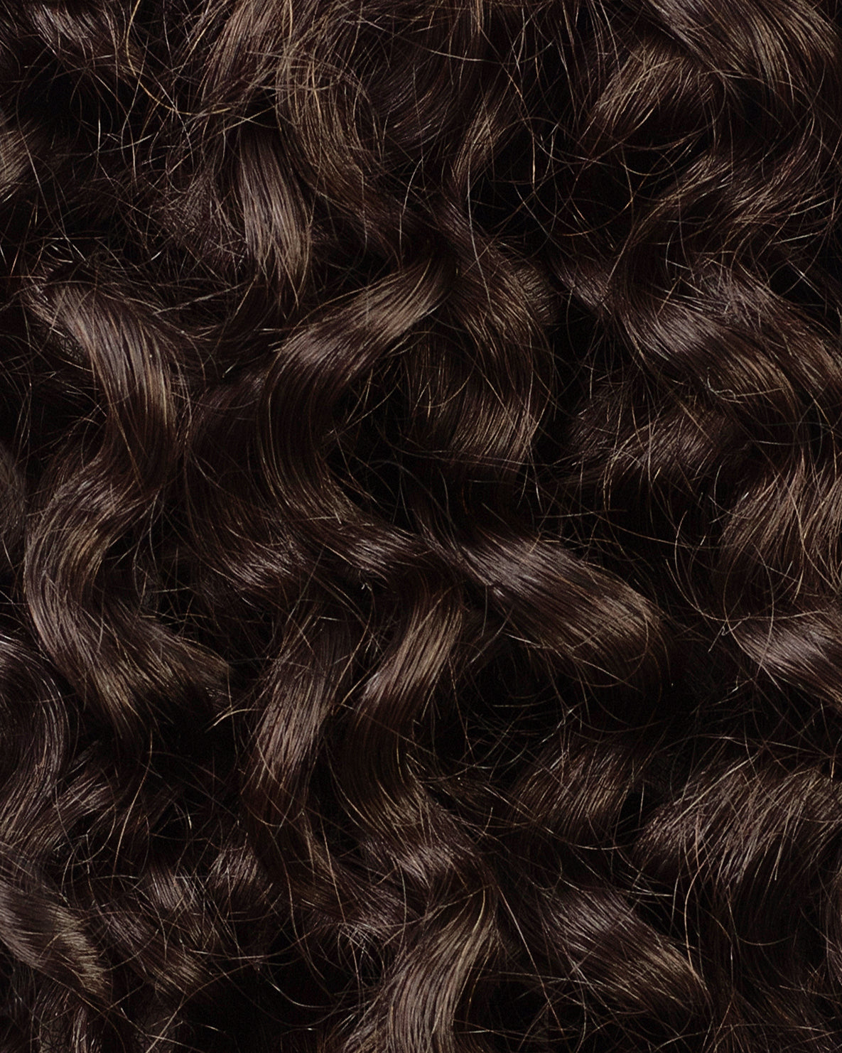curly (3A curls) clip-in extensions medium brown.