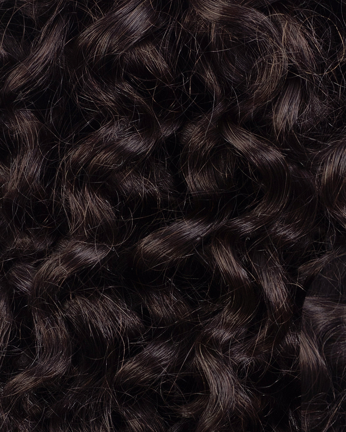 curly (3A curls) clip-in extensions chocolate brown.
