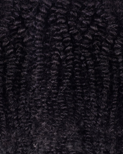 curly (3C curls) clip-in extensions #1 jet black.