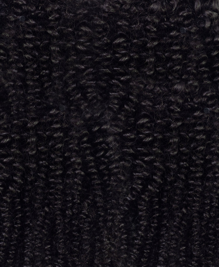 kinky (4A curls) clip-in extensions #1b natural black.