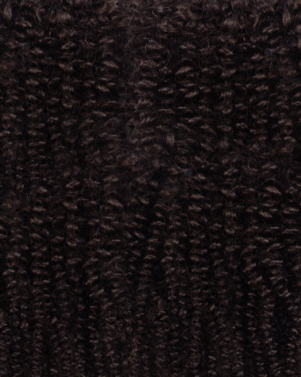 kinky (4A curls) clip-in extensions #2 chocolate brown.