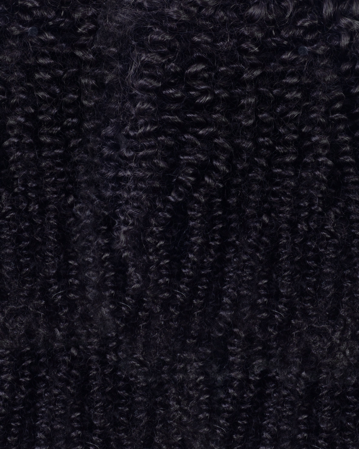 kinky (4A curls) clip-in extensions #1 jet black.