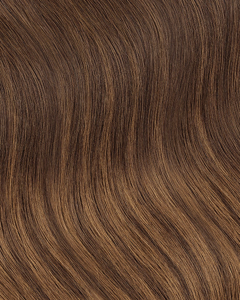 clip-in hair extensions caramel balayage.