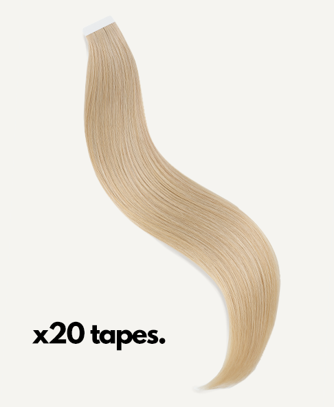 tape-in hair extensions #613 light blonde.