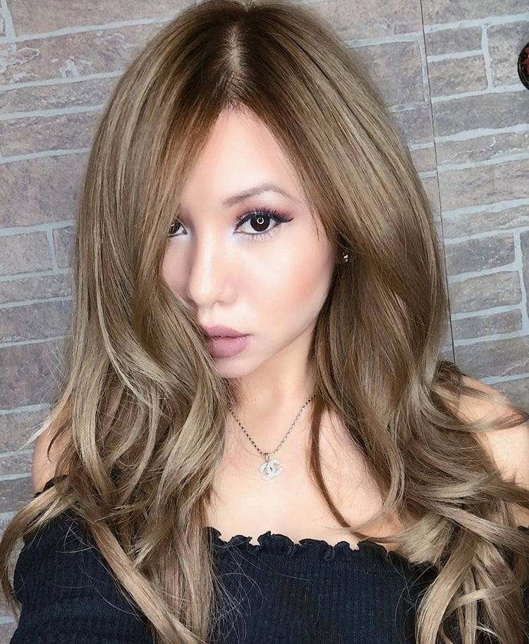 invisible clip-in hair extensions #10 ash blonde.