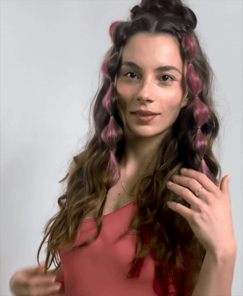 pink highlights.