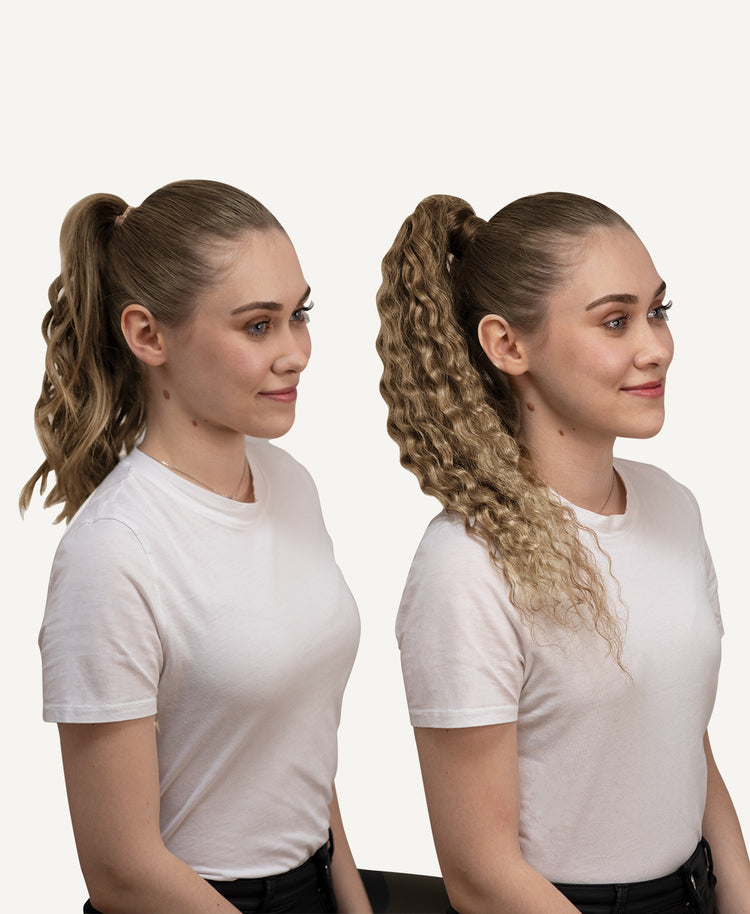 curly ponytail - #10 ash blonde.