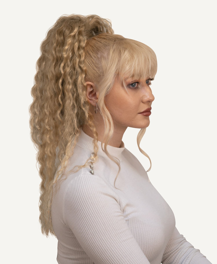curly ponytail - #28 honey blonde.