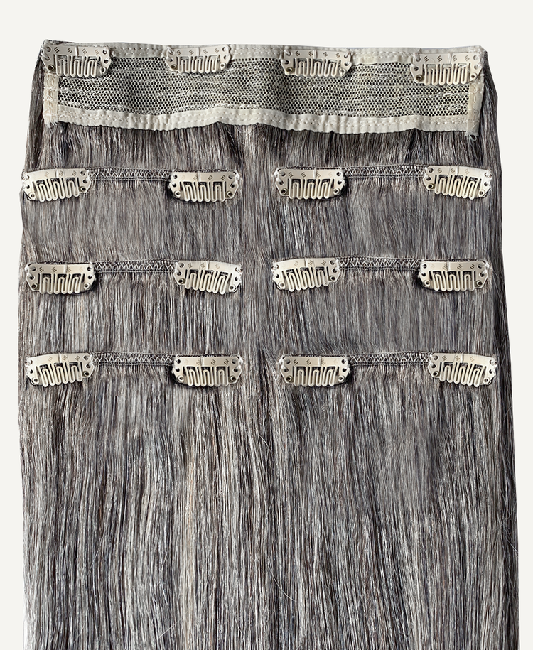 clip-in hair extensions salt & pepper.