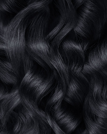 curly ponytail - jet black.