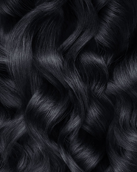 curly ponytail - jet black.