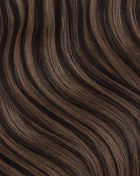 clip-in hair extensions dark highlights.