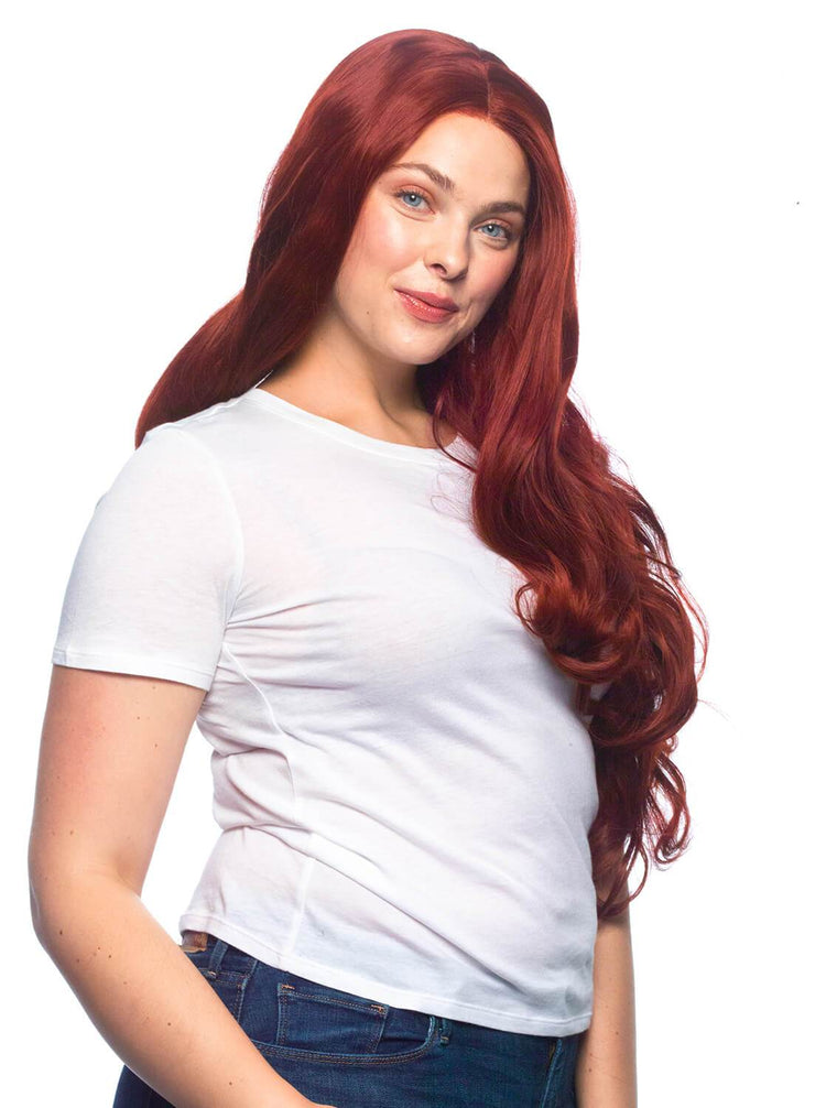 Synthetic Wig Long Wavy Red