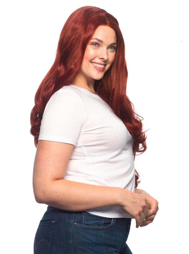 Synthetic Wig Long Wavy Red