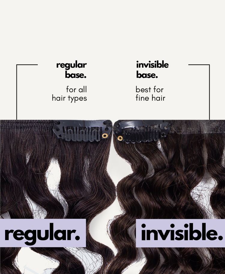 curly (3C curls) clip-in extensions #1b natural black.
