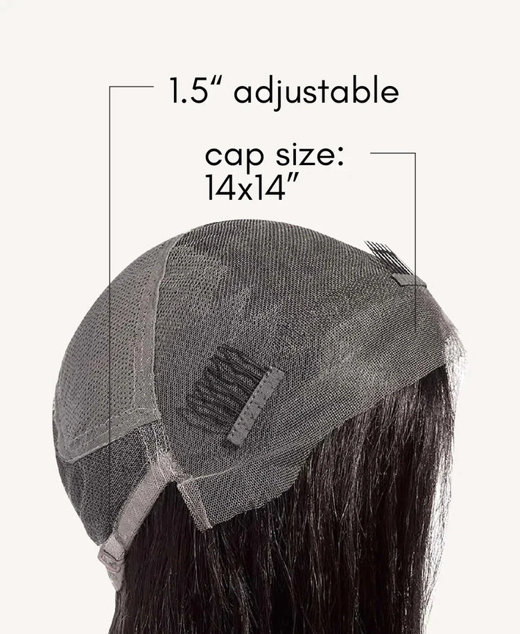 front lace human wig - 24" natural black.