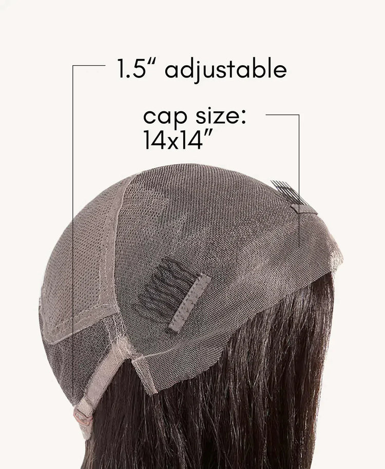 front lace human wig - 24" chocolate brown.