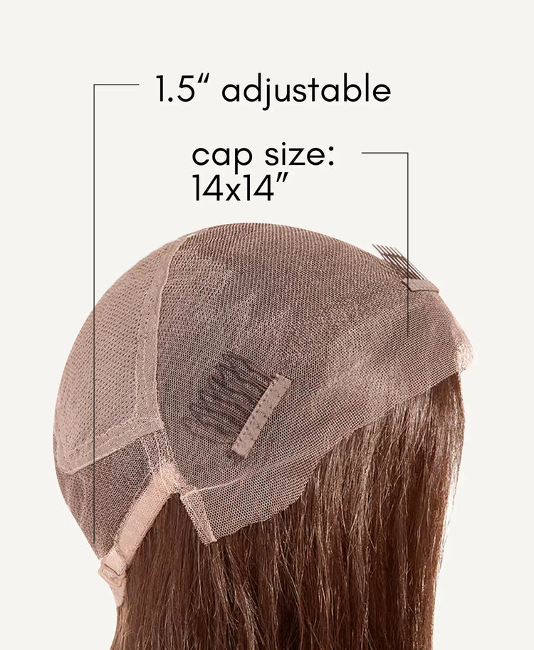 front lace human wig - 20" light brown.