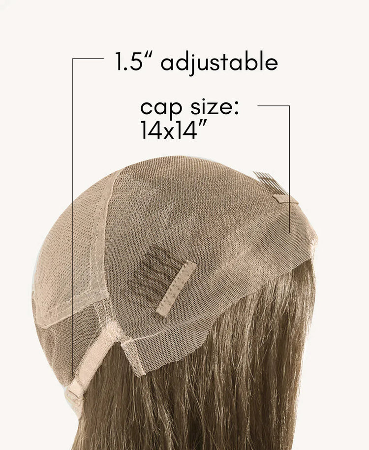 front lace human wig - 24" ash blonde.