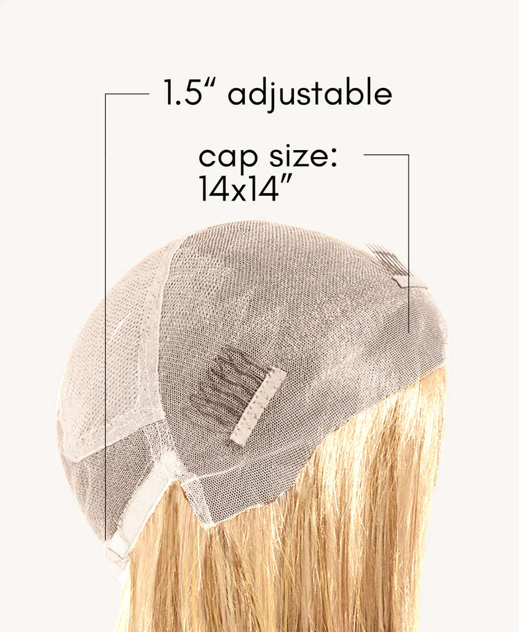 front lace human wig - 24" blonde highlights.