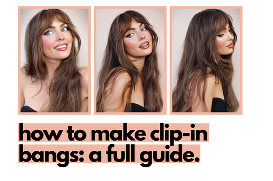 How to make clip in bangs with hair extensions