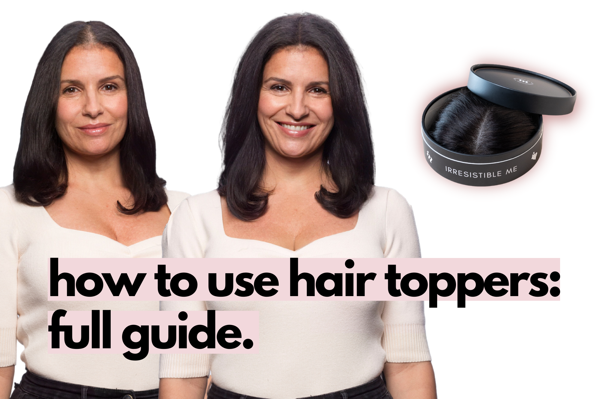 How to put on a hair topper: in 4 steps.