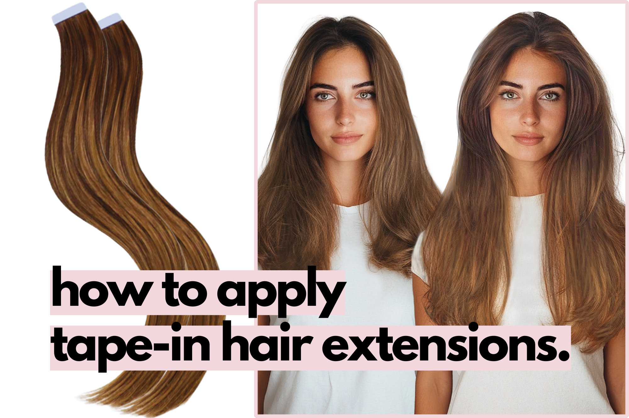 how to apply tape in extensions at home.