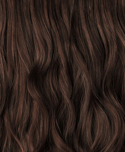 brown clip-in hair extensions.