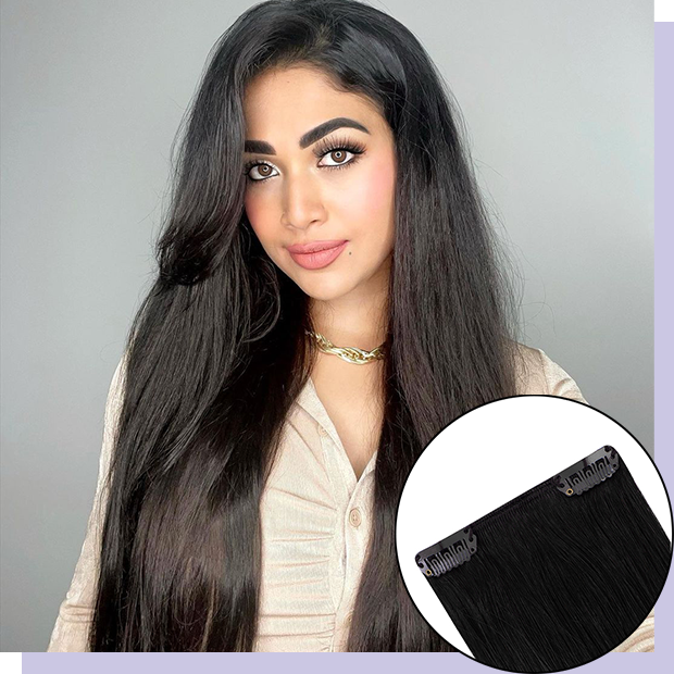 curly ponytail - jet black.