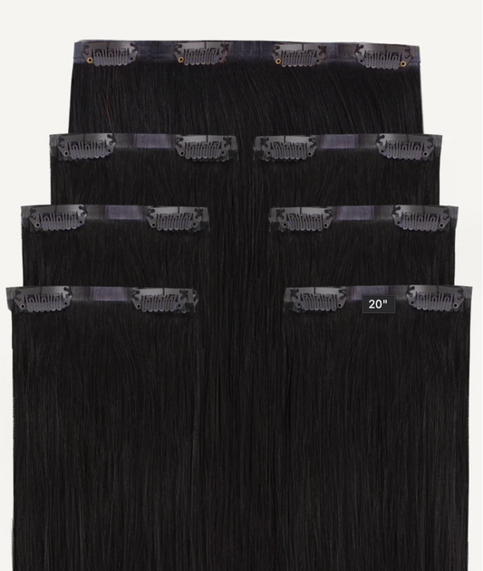 seamless human hair clip in extensions.
