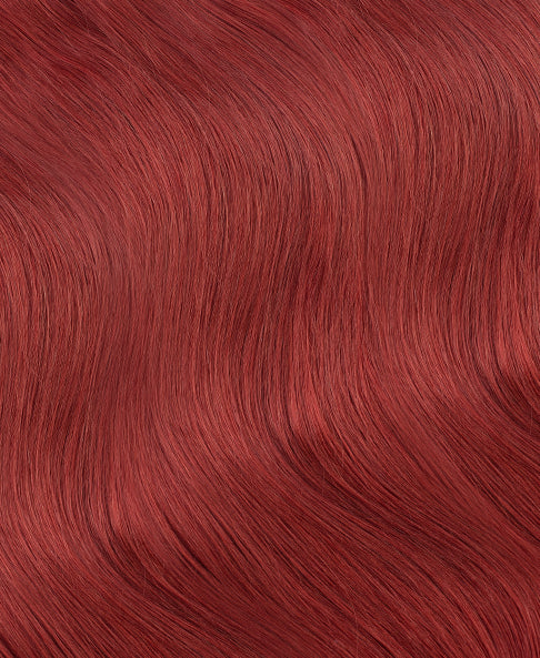 tape-in hair extensions ruby red.