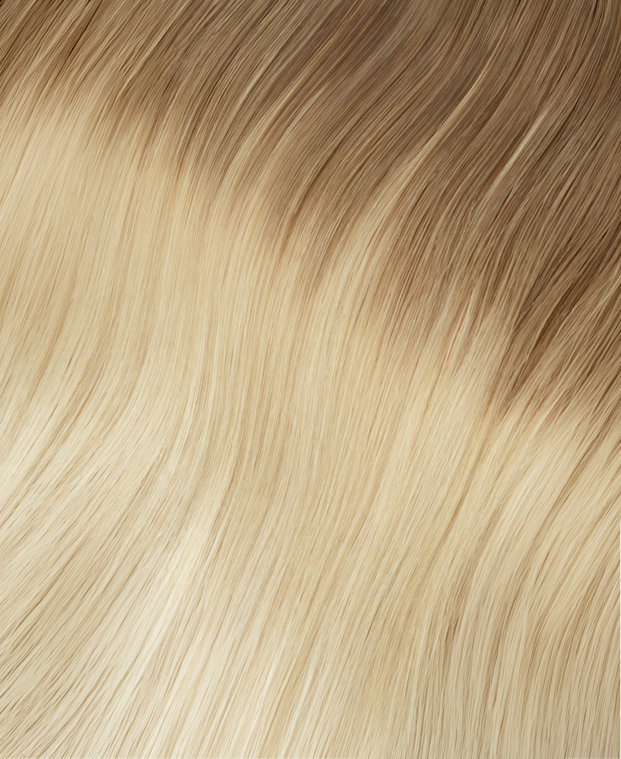tape-in hair extensions shadow root white blonde.