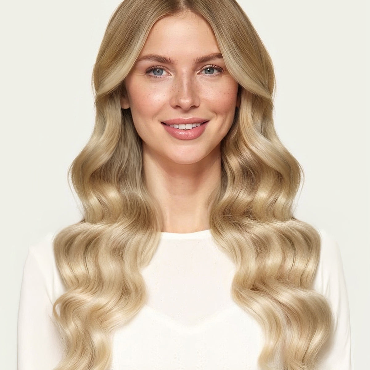 Shadow Root Alt invisible clip-in hair extensions shadow root white blonde ...