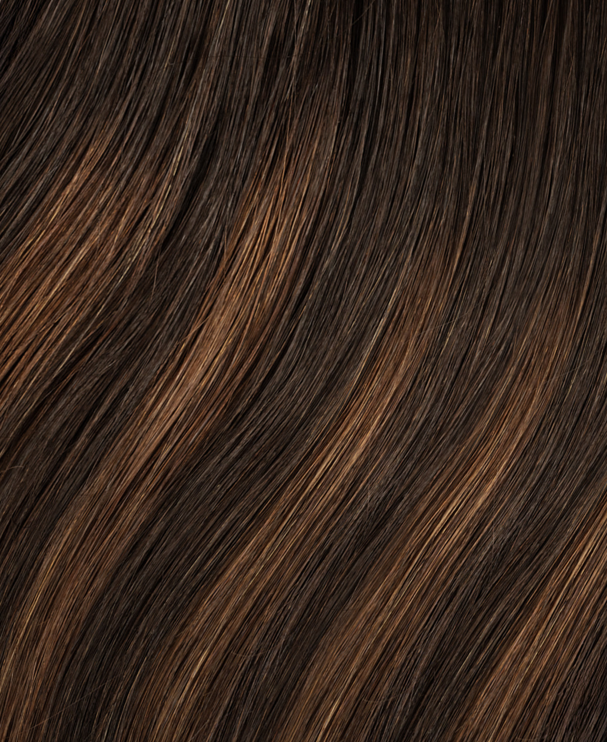 invisible clip-in hair extensions mocha balayage.