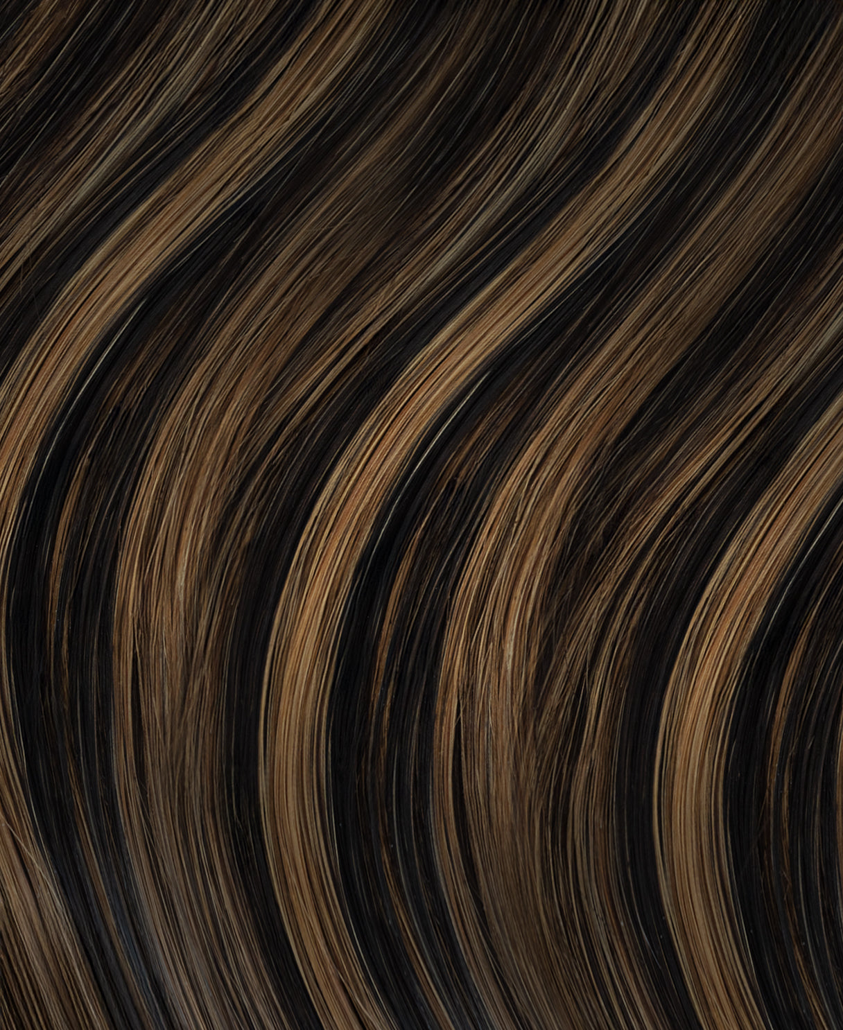 halo one-step hair extensions dark highlights.
