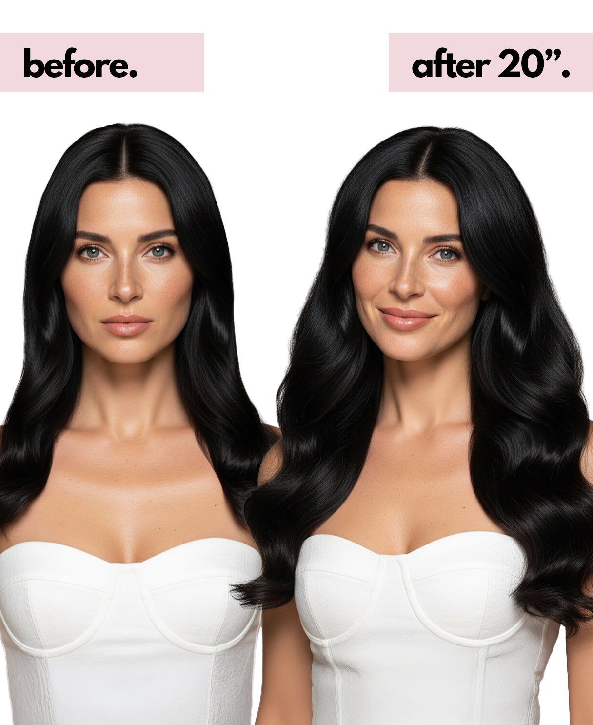 invisible clip-in hair extensions jet black. – Irresistible Me