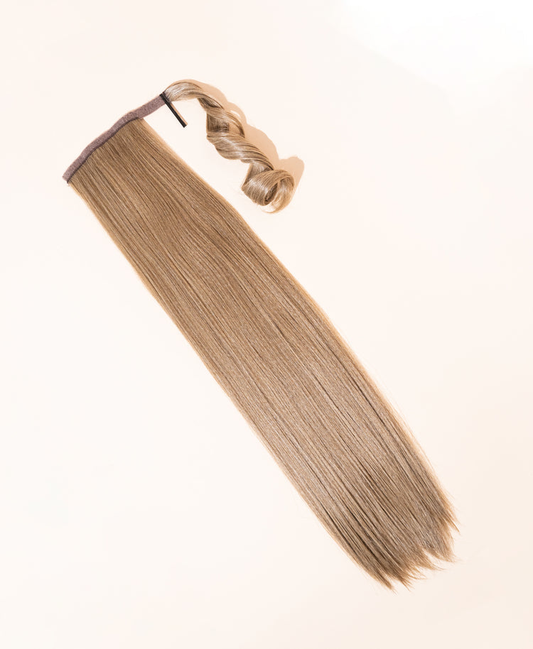 long straight ponytail - ash blonde 26".