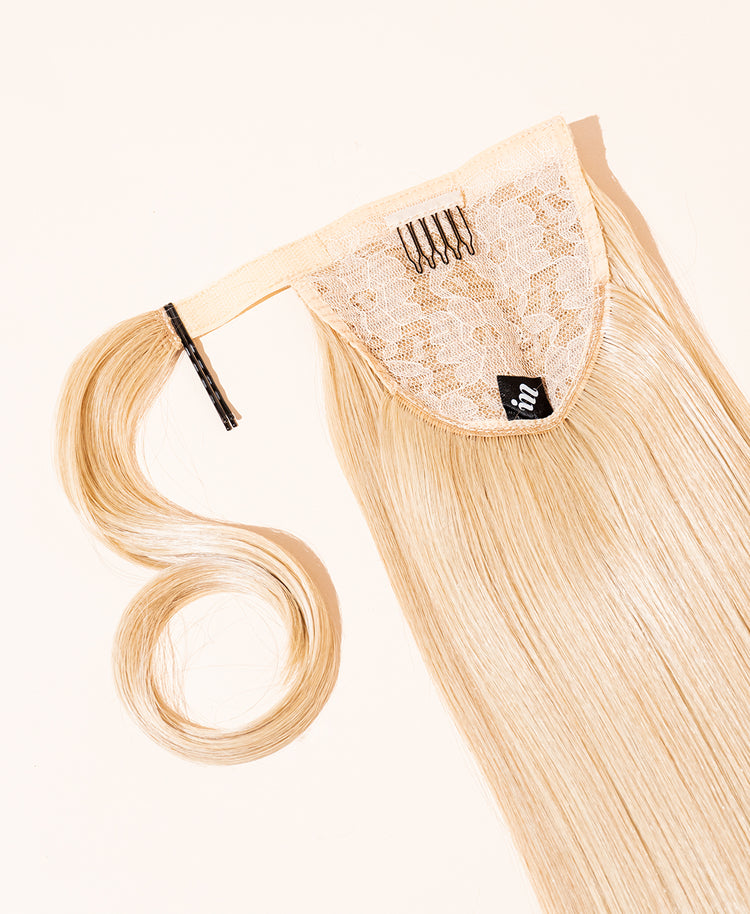 vegan fiber long straight ponytail - champagne 26".