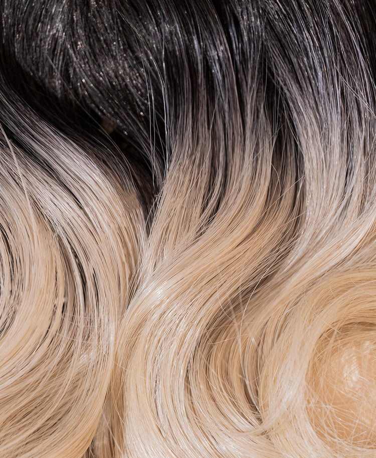 vegan fiber bouncy ponytail - ombre sandy 18".