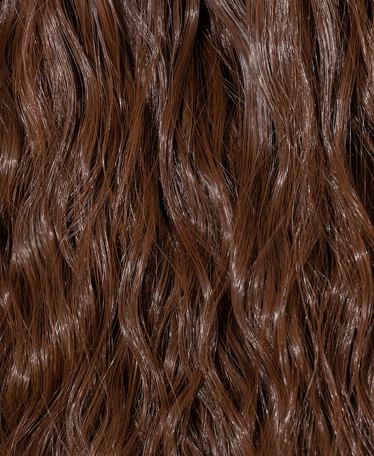 long wavy ponytail - chocolate brown 26".