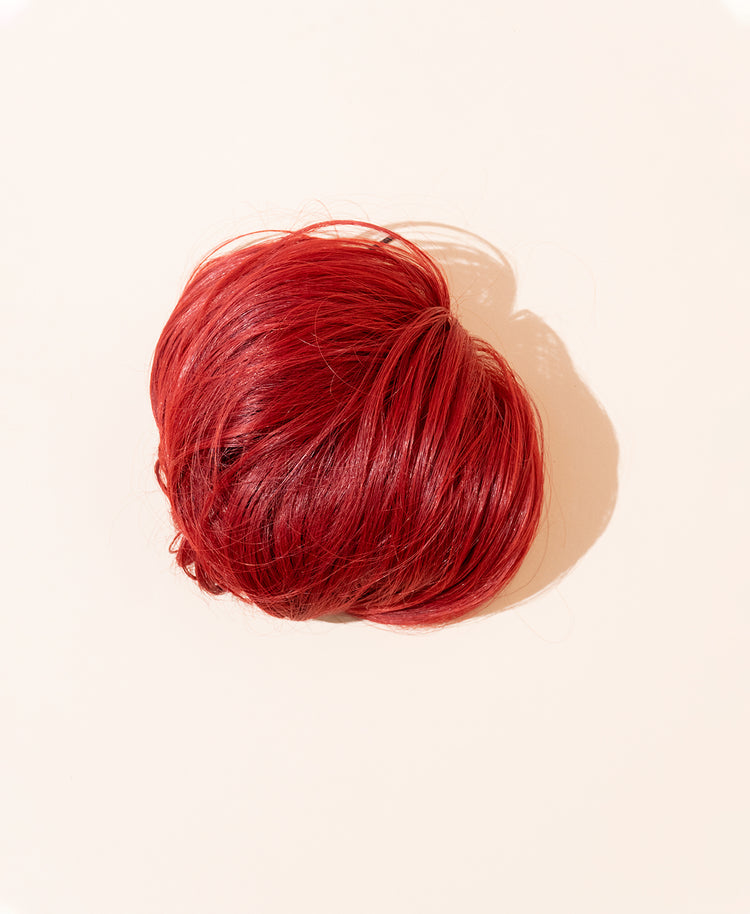 vegan fiber messy bun - ruby.