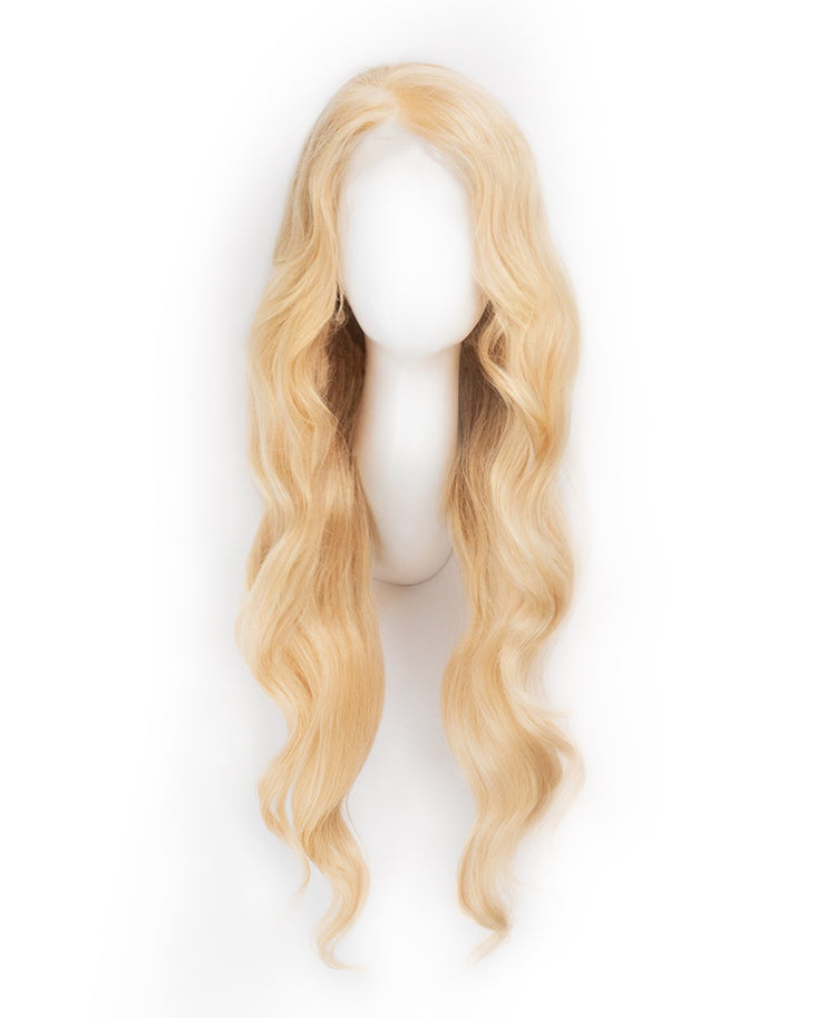 front lace human wig - 24" honey blonde.