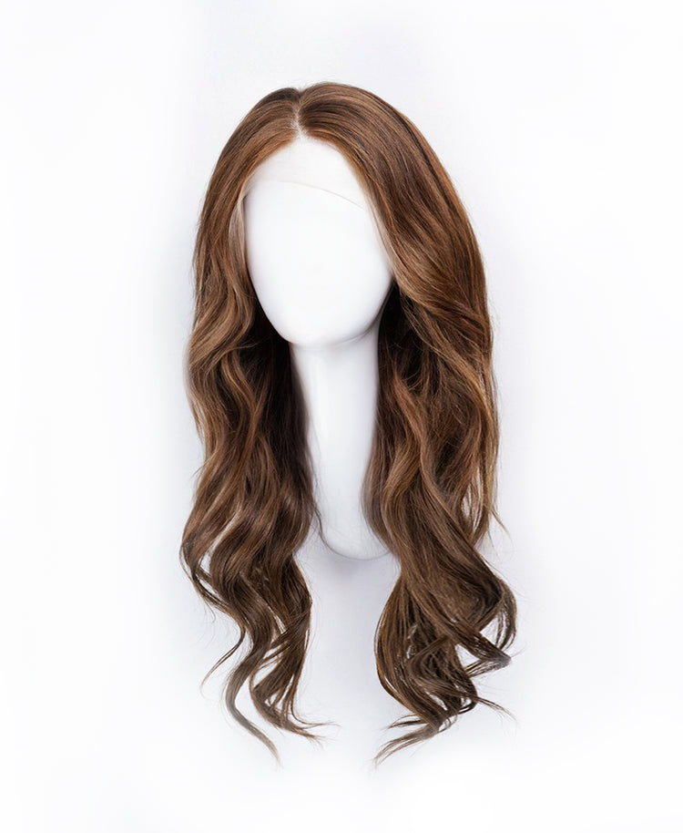 front lace human wig - 20" light brown.