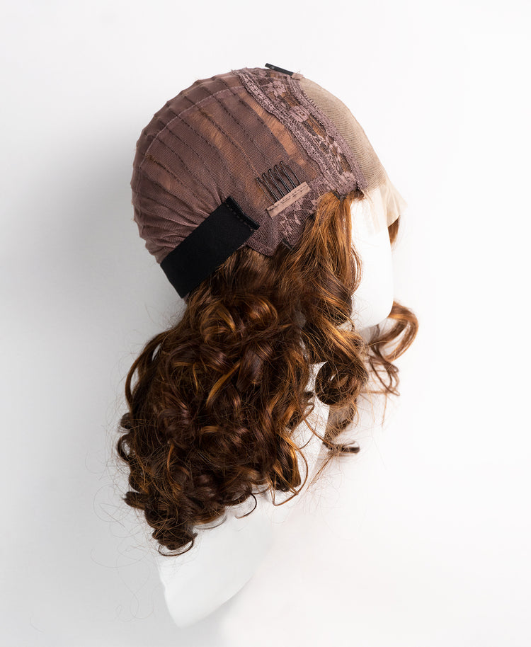 Curly Human Wig - 14” Caramel Balayage.