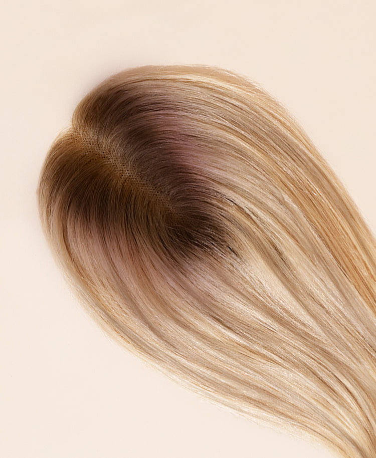 hair topper rooted blonde highlights (#14p613).
