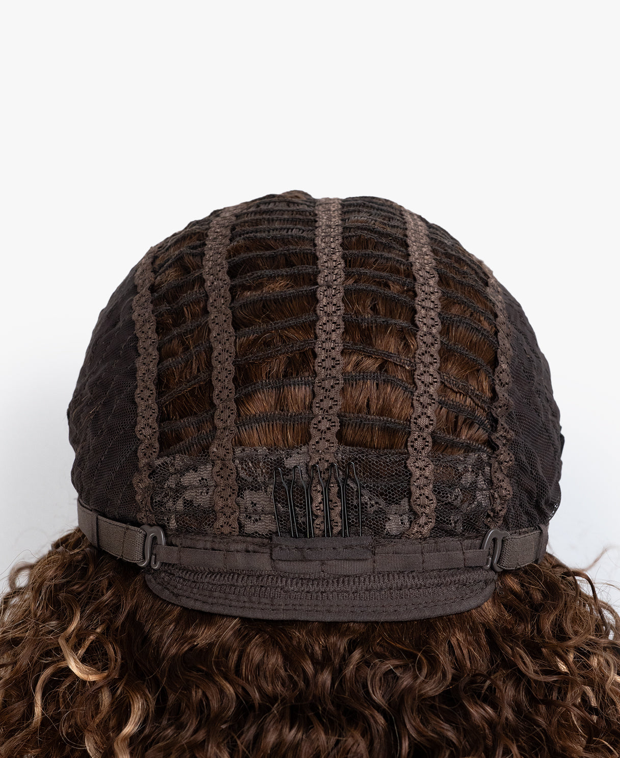 Back view of a cap on a white background
