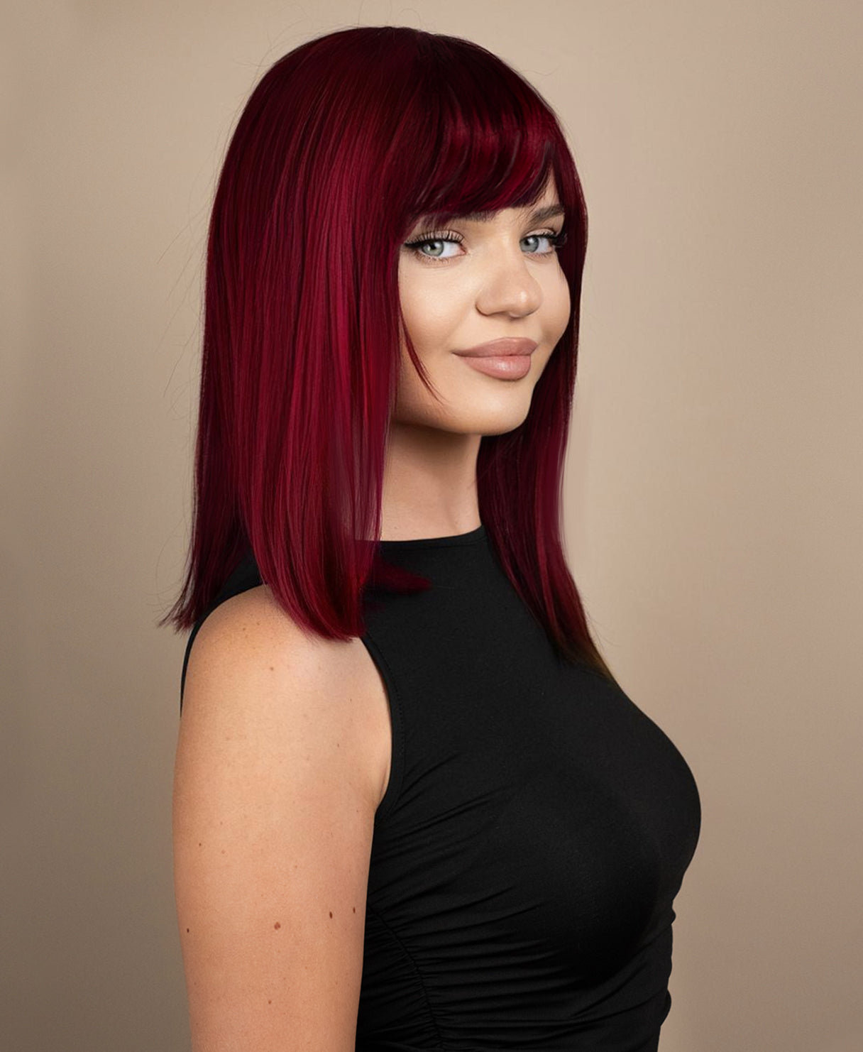 り*ん様 【美品】THE HAIR / Out Of Our Hair long bob with fringe human wig - 14