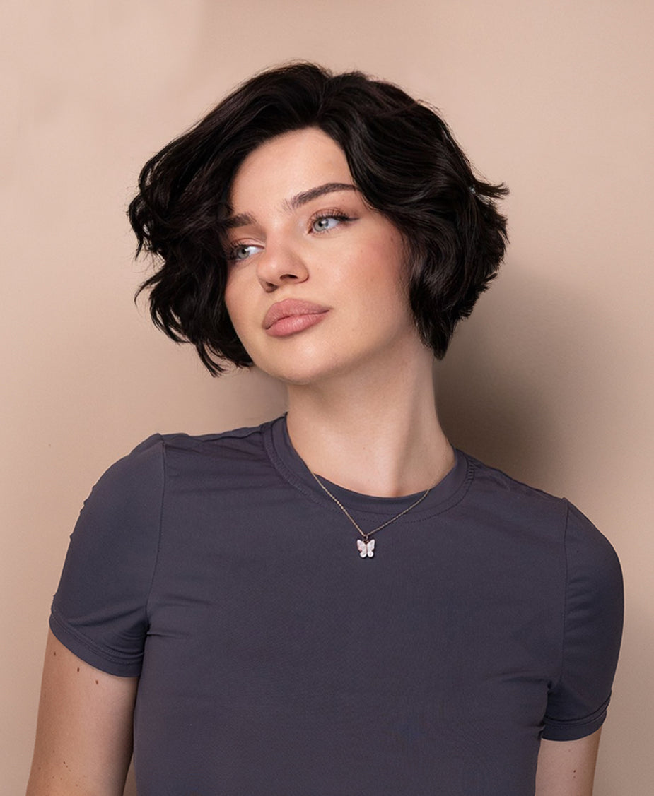 bouncy wedge human wig - 6