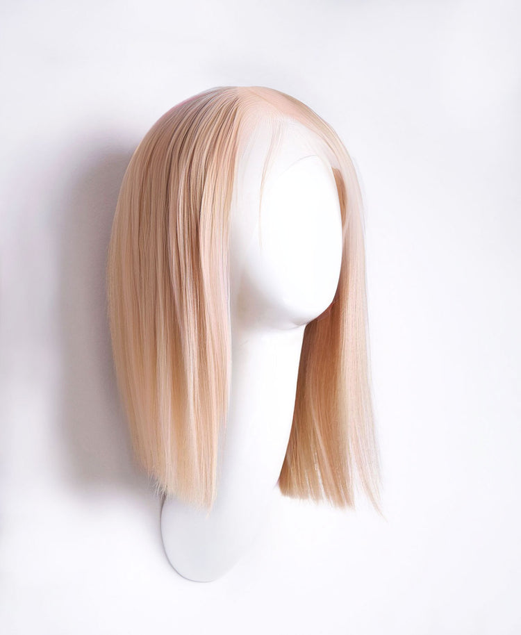 long bob human wig  - 12" honey blonde.
